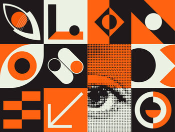 Plakát Geometrical pattern composition background, ready to