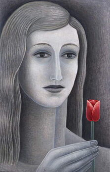 Plakát Girl with Tulip