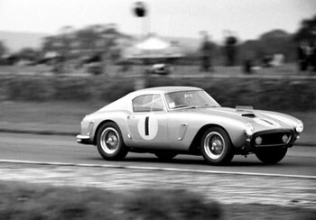 Plakát Graham Whitehead driving a Ferrari 250GT SWB, 1960
