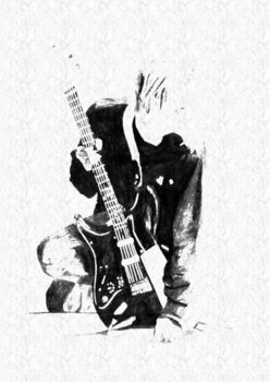 Plakát Guitar Rock Star Art Poster Sketchup