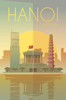 Plakát Hanoi. Vector poster.