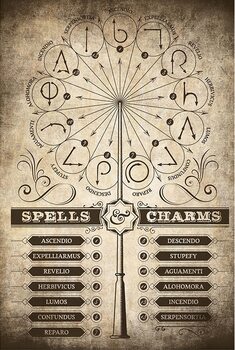 Plakat Harry Potter - Spells and Charms