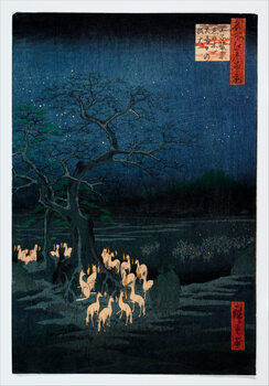 Plakát Hiroshige - New Years Eve Foxfire
