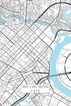 Plakát Ho Chi Minh City white