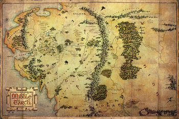 Plakat Hobbit - Journey Map