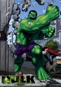Plakat HULK - punch