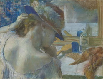 Plakát In Front of the Mirror, 1889 (pastel on paper)