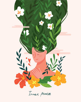 Plakát Inner peace and meditative thinking concept
