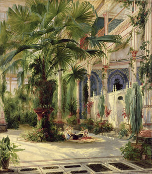 Plakát Interior of the Palm House at Potsdam, 1833