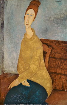 Plakát Jeanne Hebuterne in a Yellow Jumper