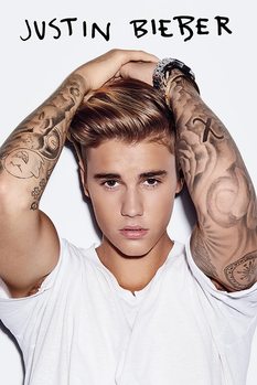 Plakát Justin Bieber - White