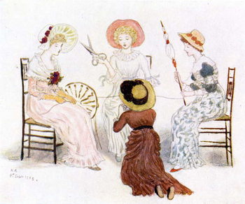 Plakát 'Kate Greenaway before the fates'