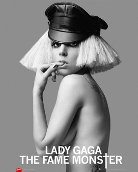 Plakát Lady Gaga - leaTher cap