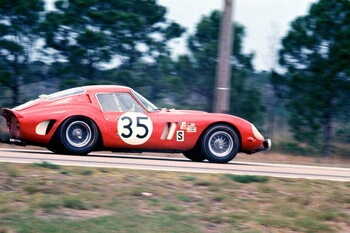 Plakát Larry Perkins driving a Ferrari 250GTO, 1966