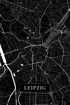 Plakát Leipzig black