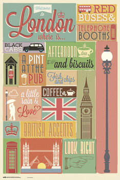 Plakát London - Collage