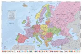 Plakat  Mapa polityczna Europy
