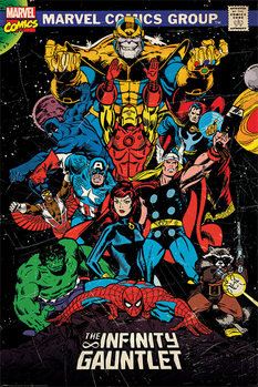 Plakat Marvel Retro - The Infinity Gauntlet