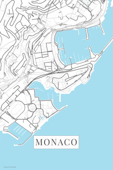 Plakát Monaco white