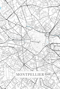 Plakát Montpellier white