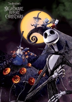 NIGHTMARE BEFORE CHRISTMAS Plakat 3D Oprawiony