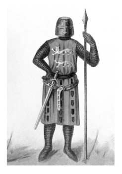 Plakát Old illustration of Knight of the 13th century