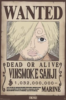 Plakát One Piece - Wanted Sanji Wano