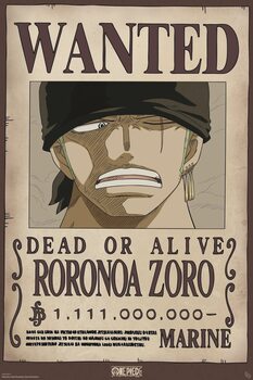 Plakát One Piece - Wanted Zoro Wano