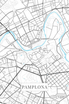 Plakát Pamplona white