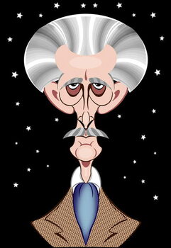 Plakát Peter Cushing as Doctor Who- caricature