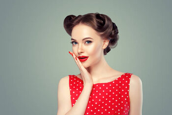 Plakát Pin up girl vintage. Beautiful woman