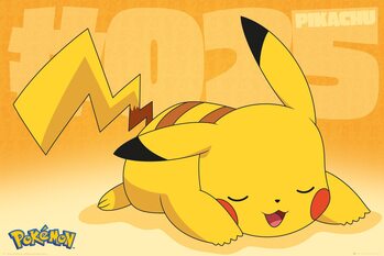 Plakát Pokemon - Pikachu Asleep