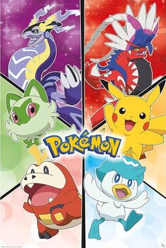 Plakát Pokemon: Scarlet & Violet - Starters