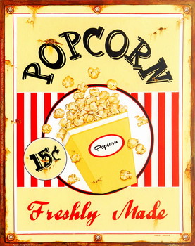 Druk artystyczny Popcorn Freshly Made