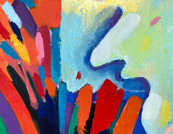 Plakát Rainbow artwork close up. Templates of