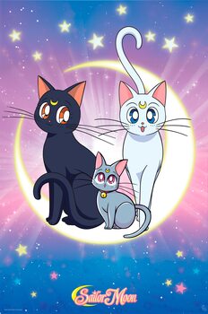 Plakat Sailor Moon - Luna, Artemis & Diana