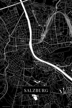 Plakát Salzburg black