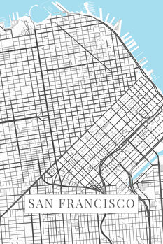 Plakát San Francisco white