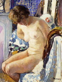 Plakat Seated Nude; Nu Assise,