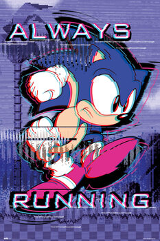 Plakát Sonic the Hedgehog - Always Runnig