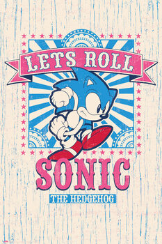 Plakát Sonic the Hedgehog - Let‘s Roll