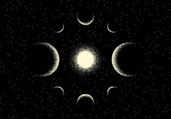 Plakát Space landscape with scenic view on