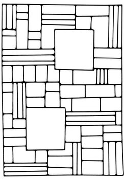 Plakát Square and Rectangle Pattern