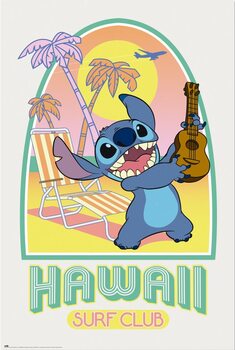 Plakát Stitch - Hawaii Club Surf