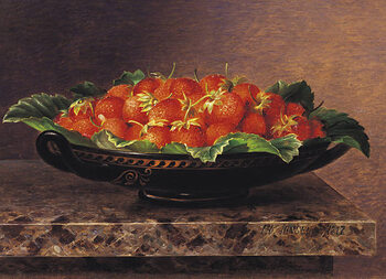 Plakát Strawberries in a Greek kylix