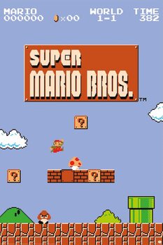 Plakát Super Mario Bros. - World 1-1