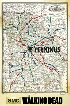 Plakat The Walking Dead - Terminus Map