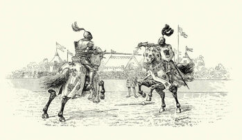 Plakát Two knights fighting in the lists,