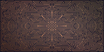 Plakát Vector abstract geometric golden background. Art