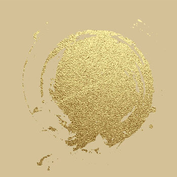 Plakát Vector gold paint stroke. Abstract gold